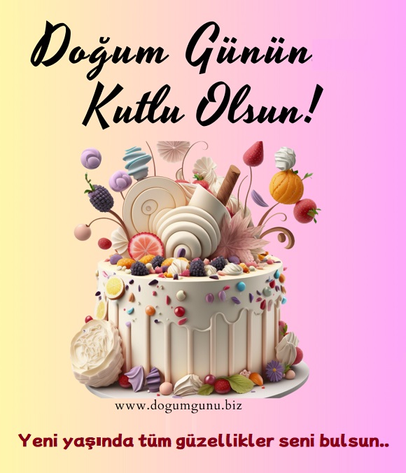 pastalı doğum günü kart