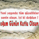 Dantelli doğum günü gif kart
