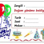 Davetiye doğum günü