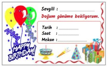 Davetiye doğum günü