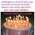 Doğum günü tebrik kartı, pasta mumlar