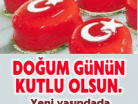 türk bayraklı doğum günü