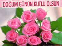 Güllerle doğum günü tebrik