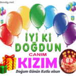 Kızına En güzel doğum günü kutlama mesaji, resimli mesaj