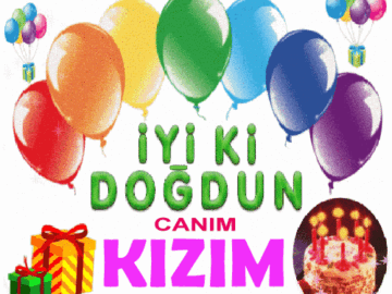 Kızına En güzel doğum günü kutlama mesaji, resimli mesaj
