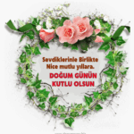 Gül resimli doğum günü kart