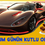 Süper araba resimli doğum günü gif