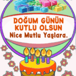 Doğum günü pasta mumlar gif