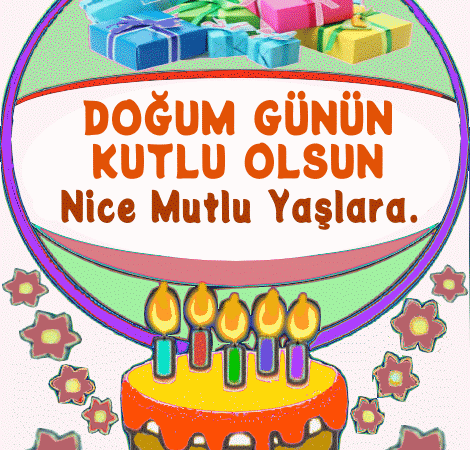 Doğum günü pasta mumlar gif