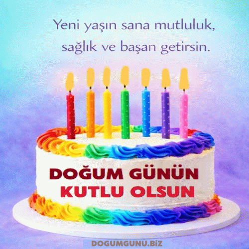 Doğum günün kutlu olsun gif resim pasta 