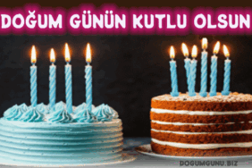Pasta Yanan mumlar ve doğum günü gif kart