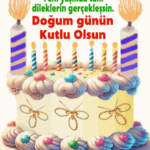 Pastalı doğum günü tebrik gif