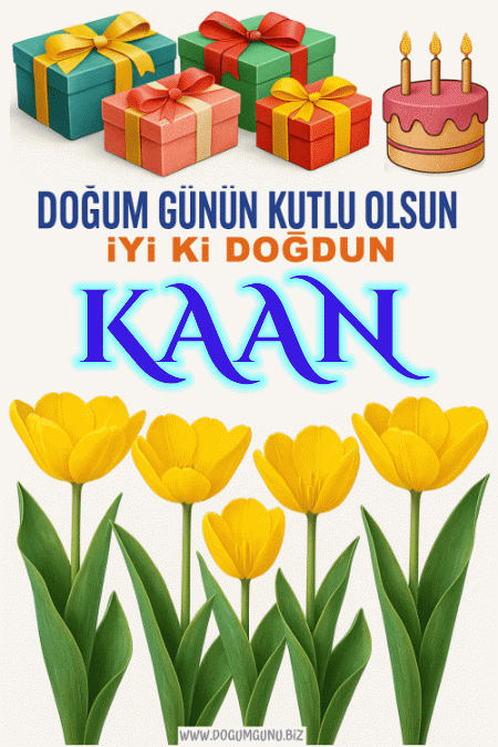 doğum günün kutlu olsun Kaan gif mesaj