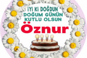 doğum günün kutlu olsun Öznur gif mesaj