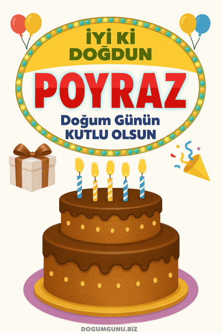 doğum günün kutlu olsun Poyraz gif mesaj