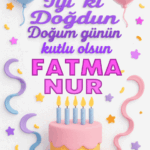 iyi ki doğdun Fatmanur Gif