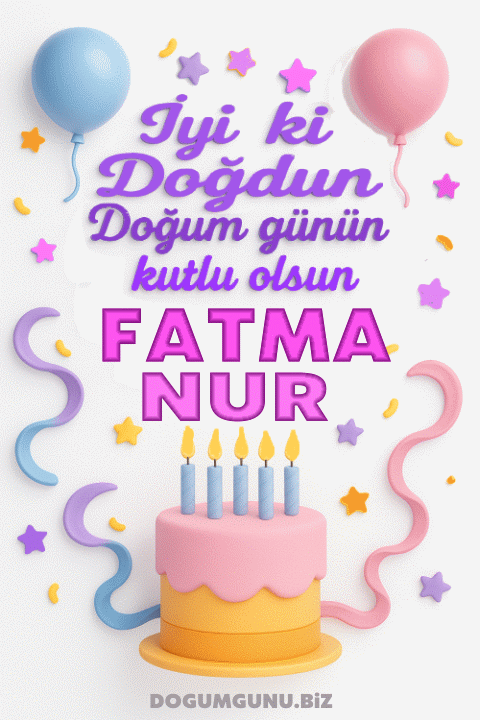 iyi ki doğdun Fatmanur Gif