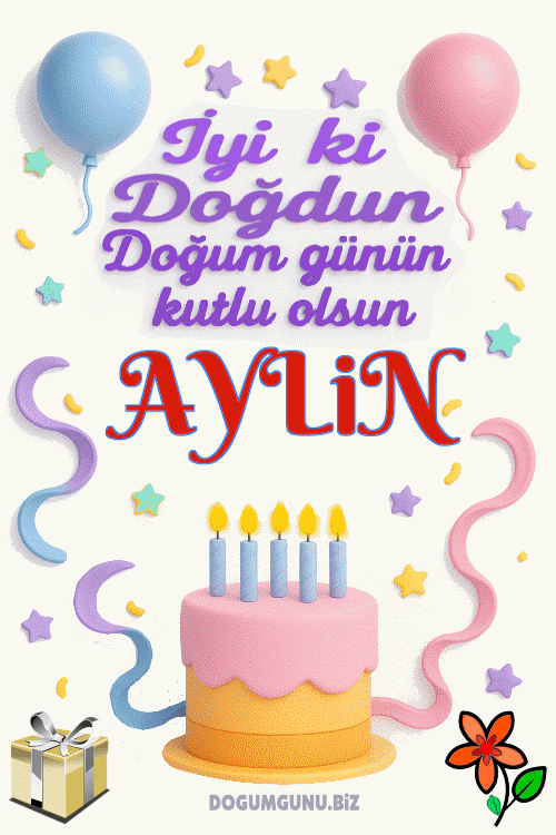 Aylin doğum günü gif