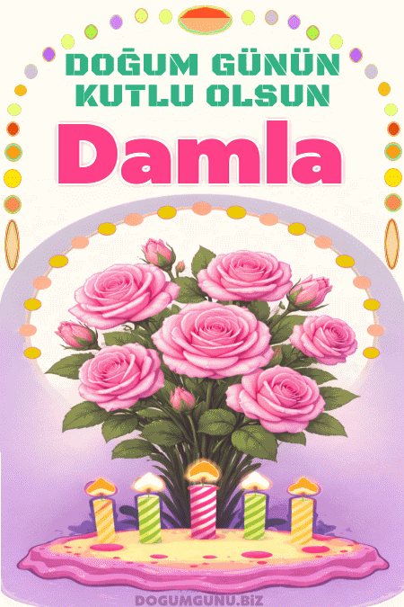 Damla doğum günü gif