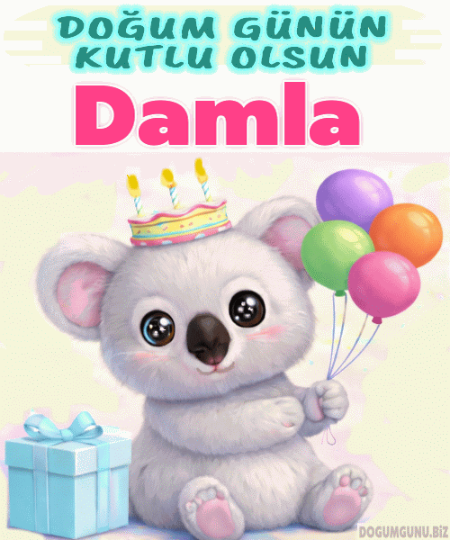 Damla doğum günü gif