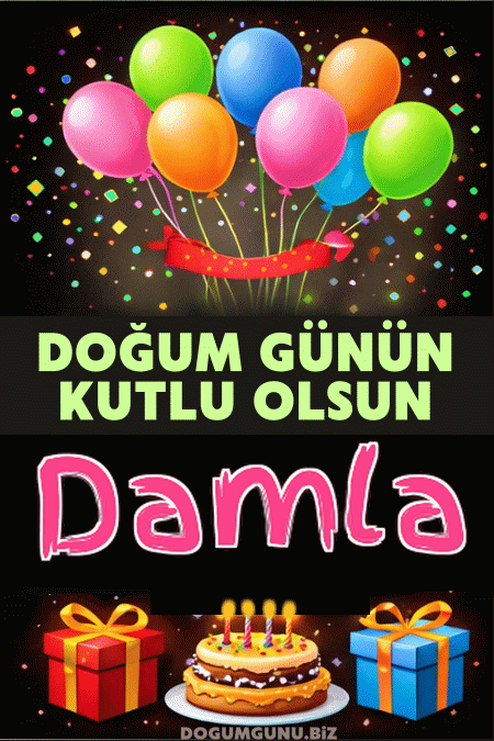 Damla doğum günü gif
