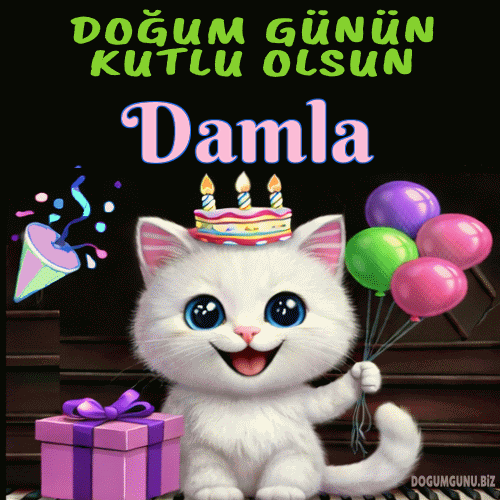 Damla doğum günü gif